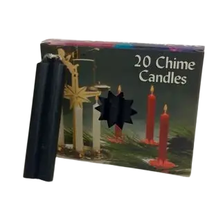 4" chime candle black - box of 20