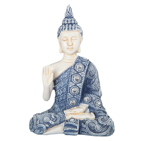 Blue & White Buddha 5.5" High