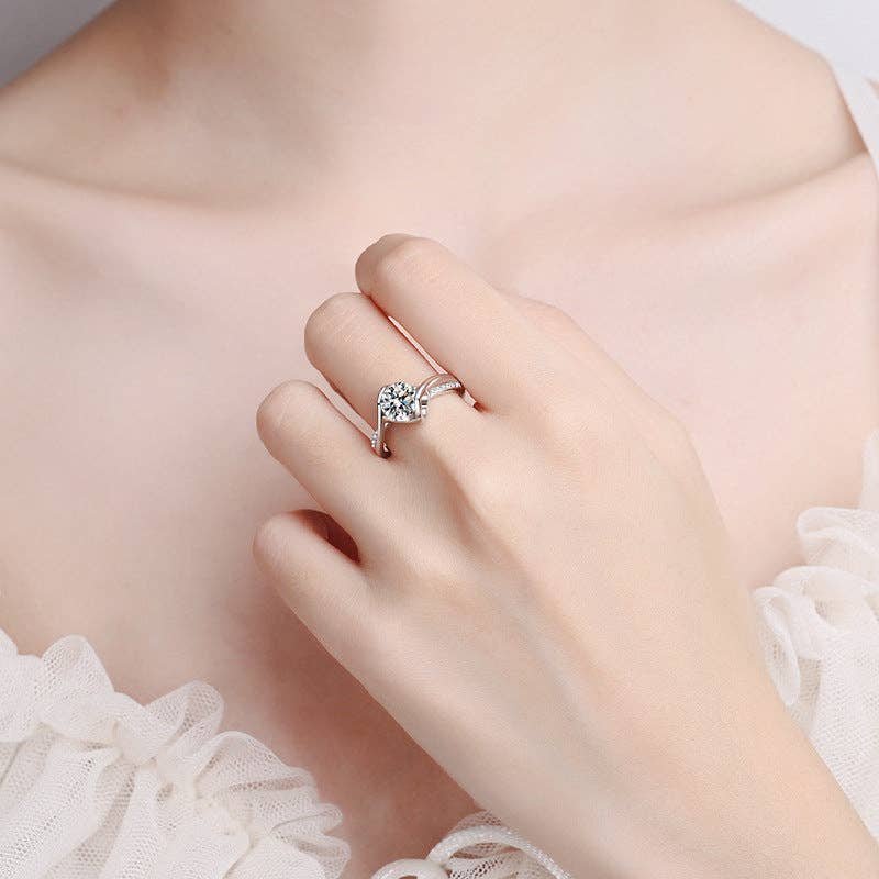 Ring - Moissanite Pave Sterling Silver