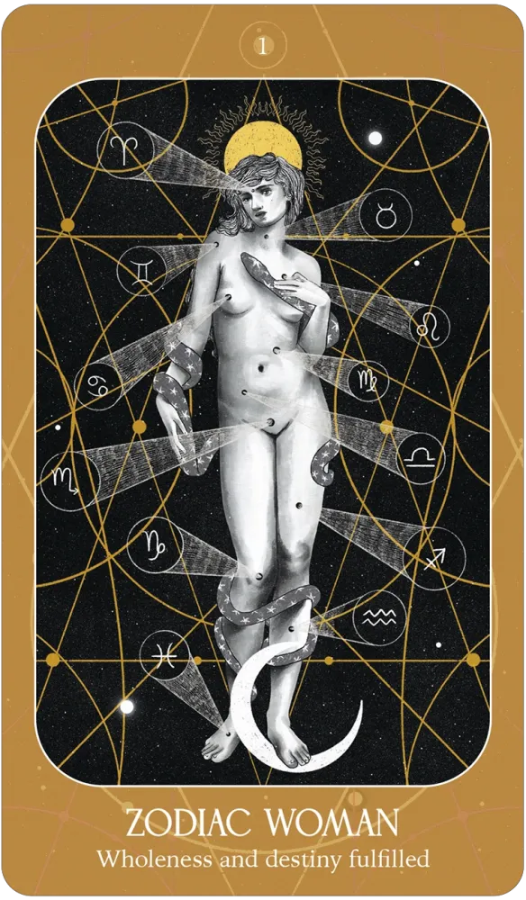 zodiac woman card