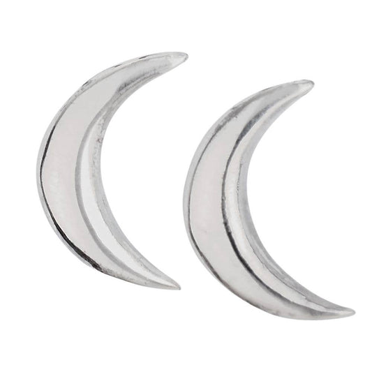 Earrings - Moon - Wax And Wane Sterling Silver Studs