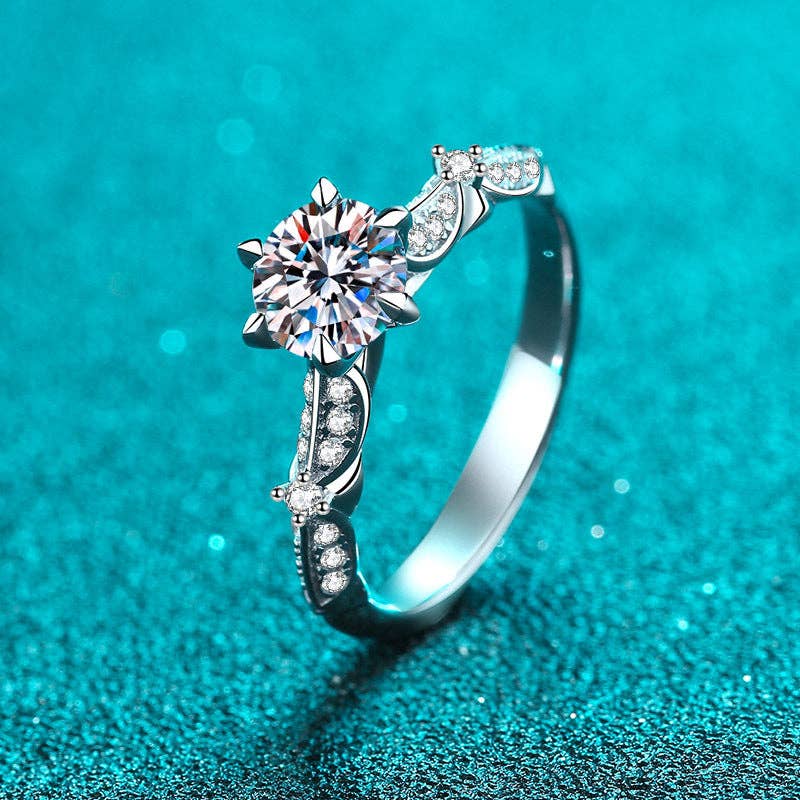 Ring - Intricate Moissanite in Sterling Silver