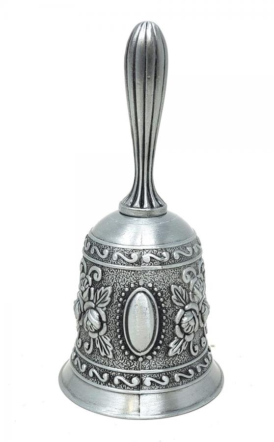 grey altar bell w/ floral design