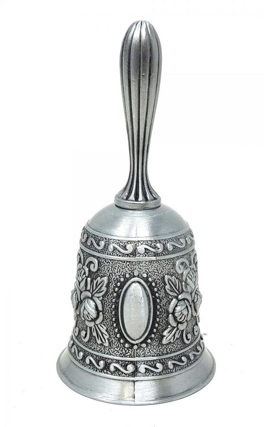 grey altar bell w/ floral design