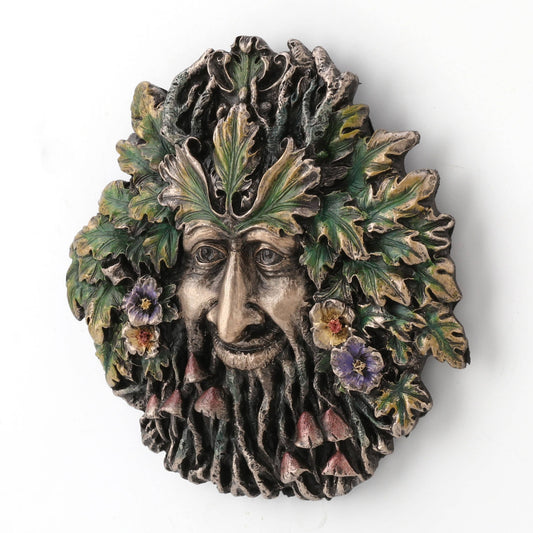Green Man Spring Rebirth Plaque 5 3/8"