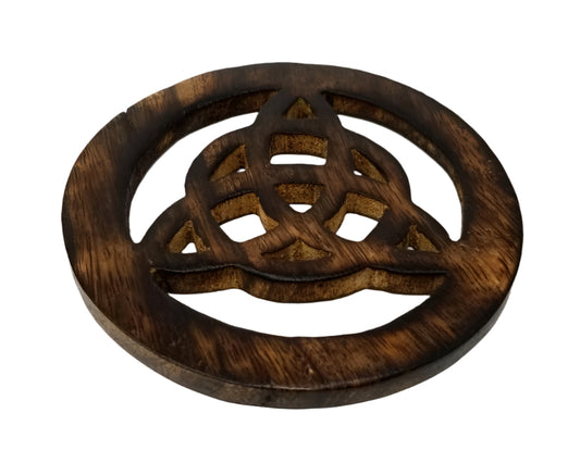 Altar Tile - Wooden Triquetra