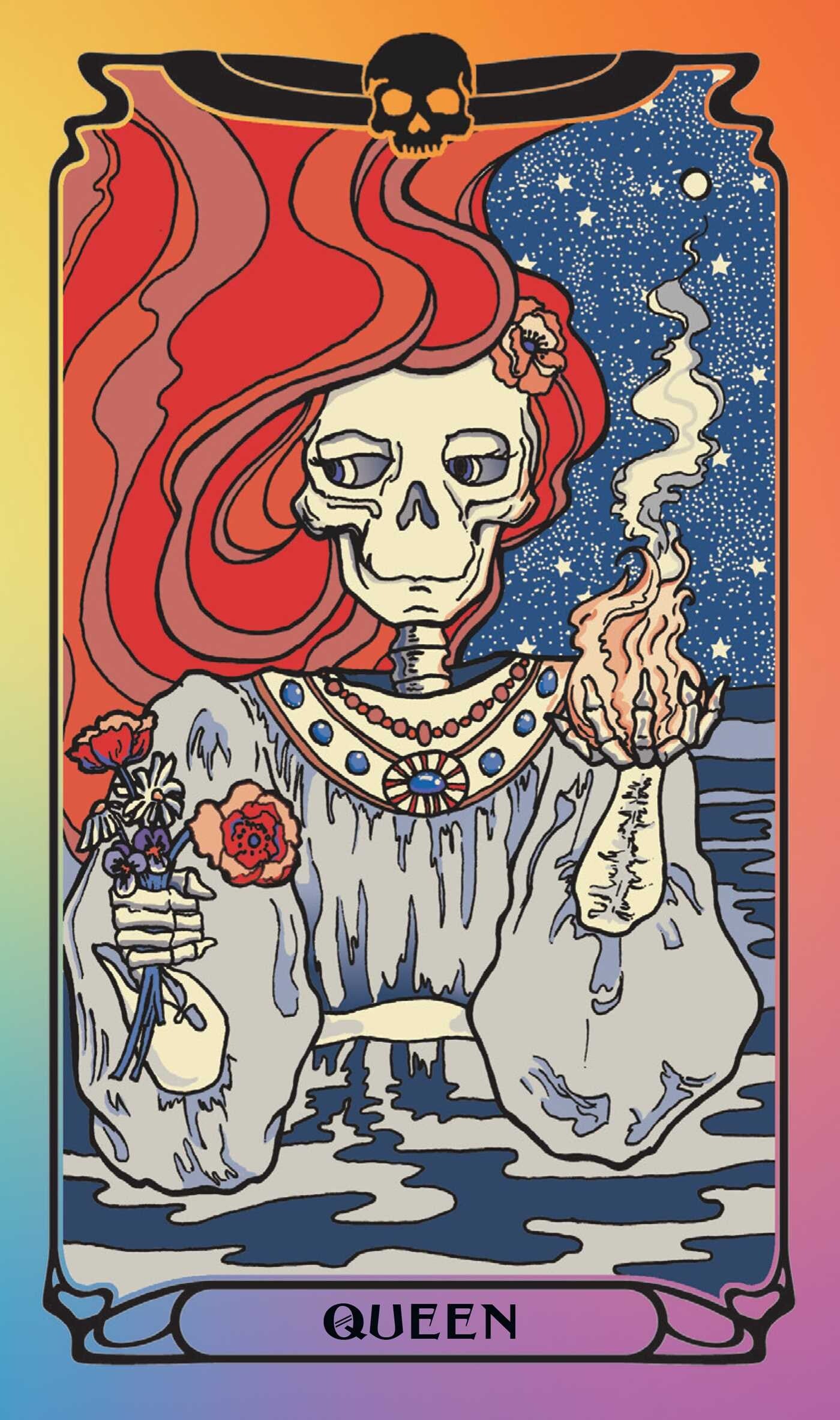 queen of skulls card