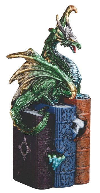 Green Dragon on Books 7"H