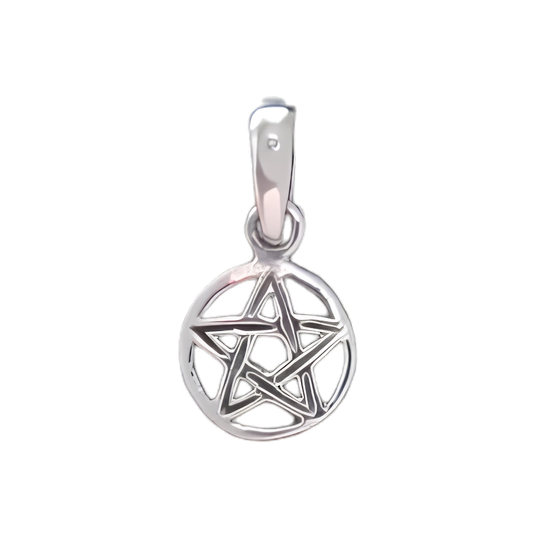 tiny sterling silver pentacle pendant