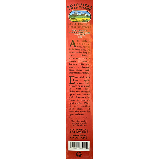 Botanical Creations: Petitgrain, Cinnamon and Nutmeg Incense