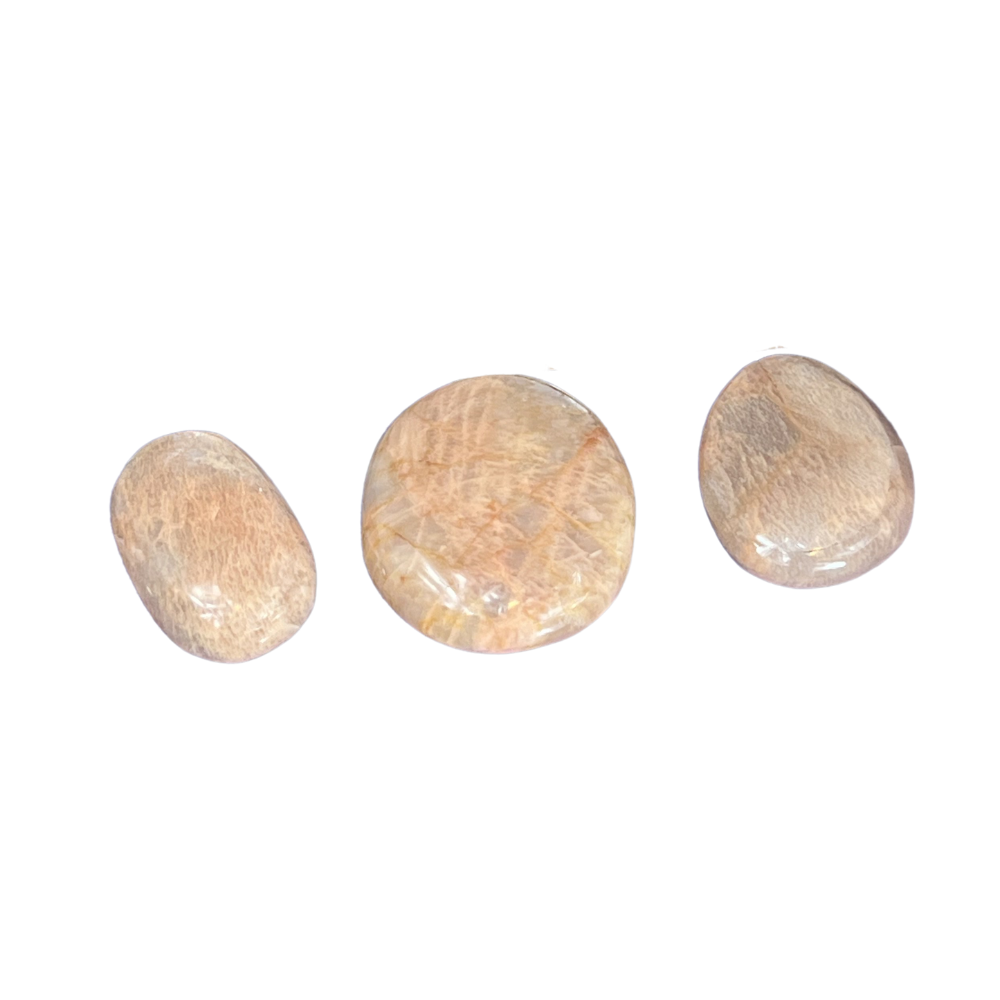 Peach Moonstone Palm Stone