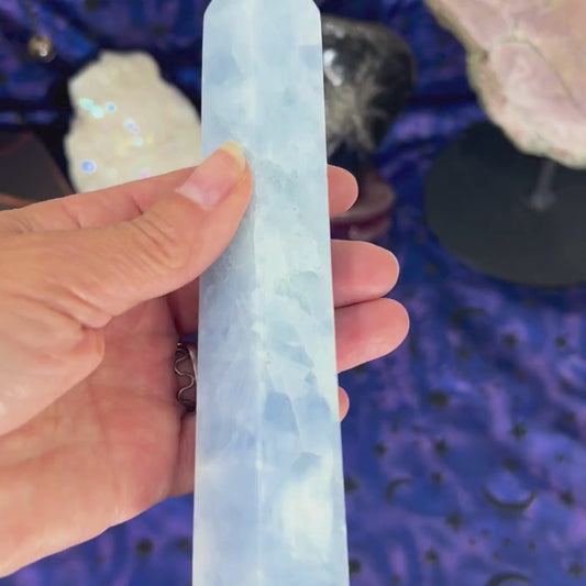 Blue Calcite Tower 6.5"