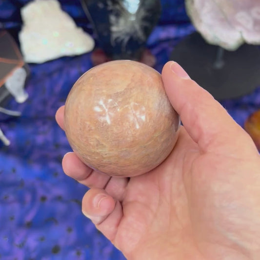 Peach Moonstone Sphere 60-65mm