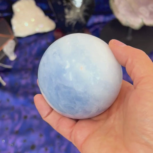 Blue Calcite Sphere 80mm