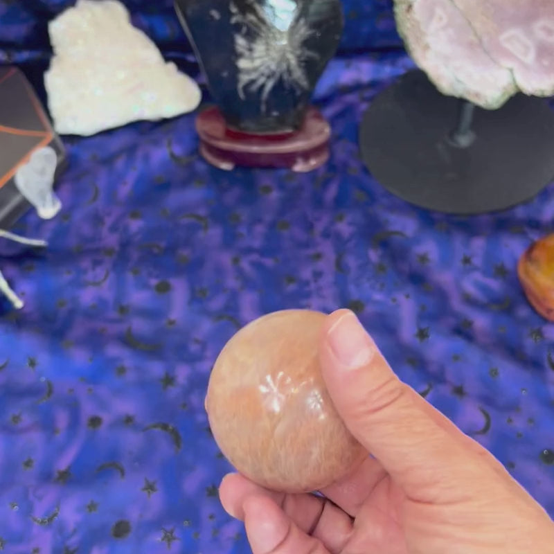 peach moonstone sphere