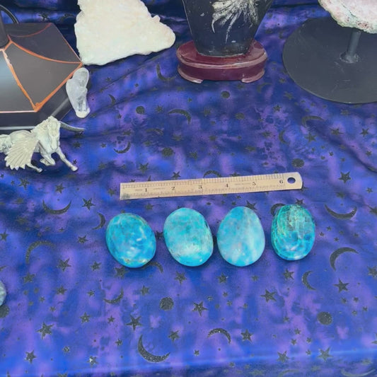 Blue Apatite Palm Stone