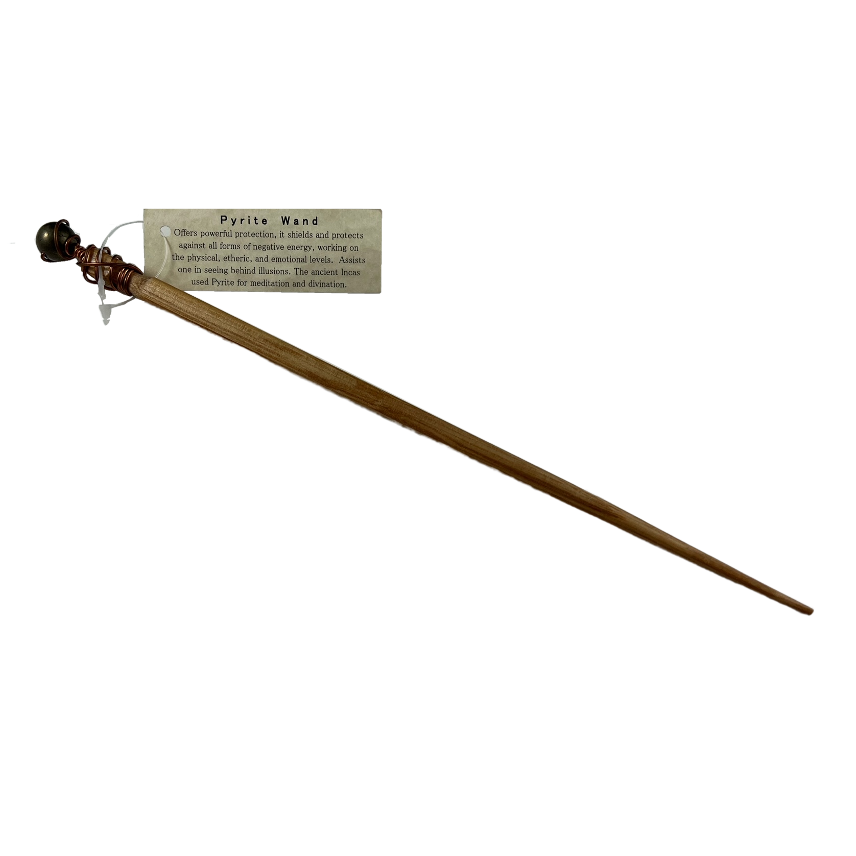 pyrite wand in ironwood