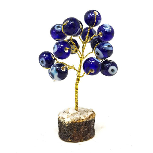 evil eye tree on wood base