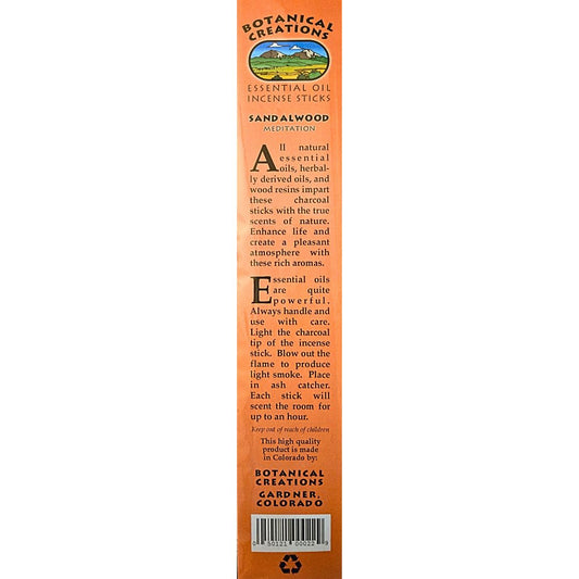 Botanical Creations: Sandalwood Essential Oil Incense Sticks