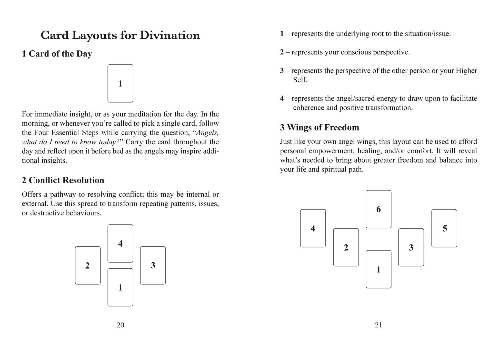 card layouts from book