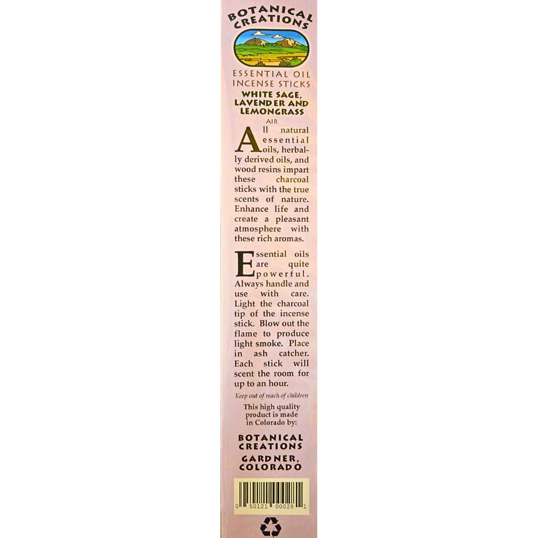 White Sage, Lavender, and Lemongrass front of package