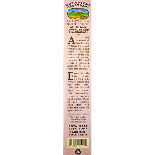 White Sage, Lavender, and Lemongrass front of package