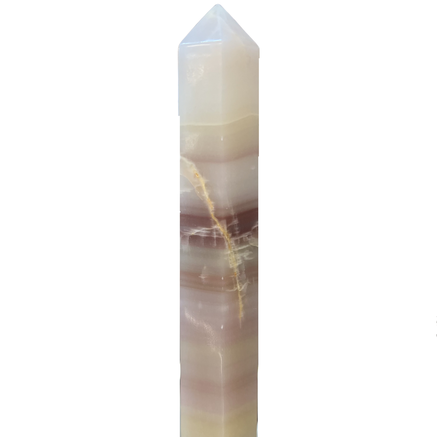 Watermelon Calcite Tower 6"