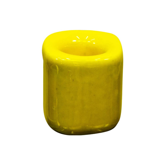 ceramic yellow chime candle holder