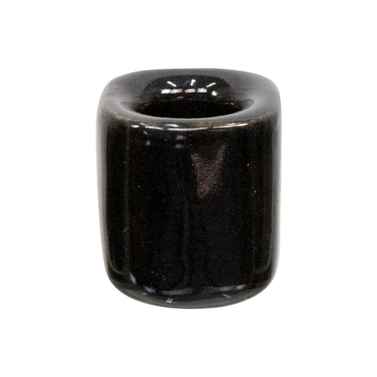 black ceramic chime candle holder