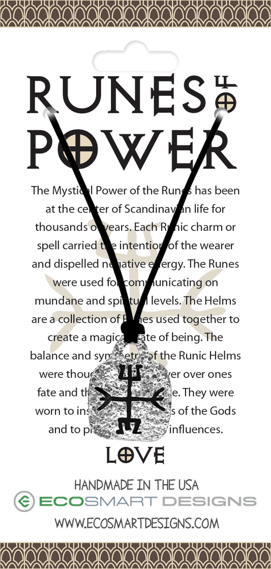 Runes of Power - Love (To Win Love) charm on necklace
