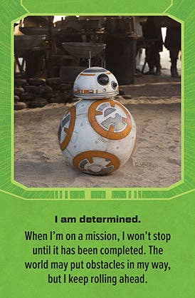 "I am determined" card