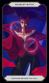 scarlet witch; explore beyond the veil card
