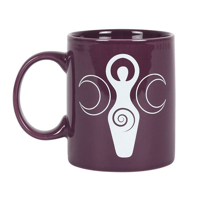 purple triple moon goddess mug