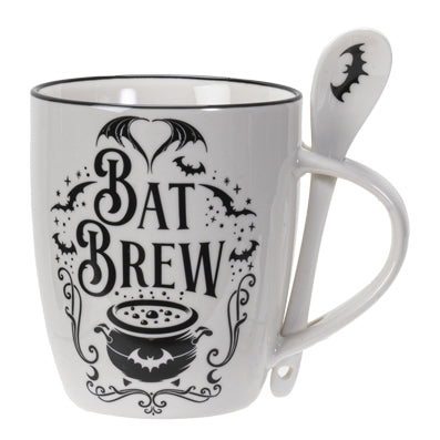 bat brew mug and spoon set