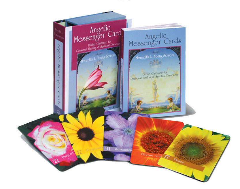 Angelic Messenger Cards box cover and card spread