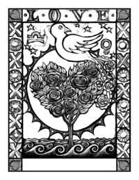 Love spell coloring page