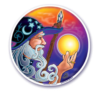 wizard magic window sticker