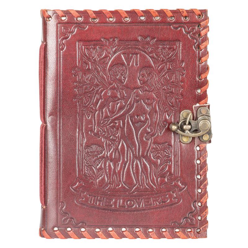 5 x 7" Leather Journal - The Lovers Tarot