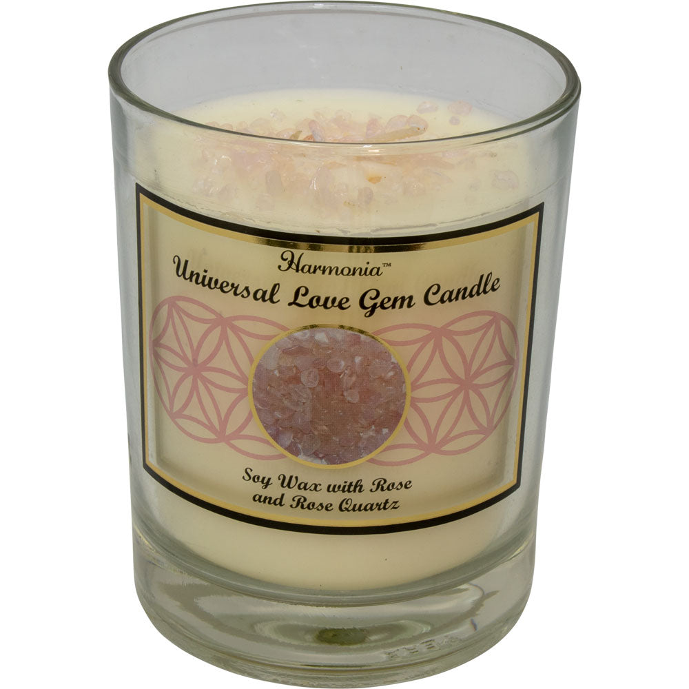 harmonia rose quartz candle