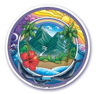 earth island window sticker