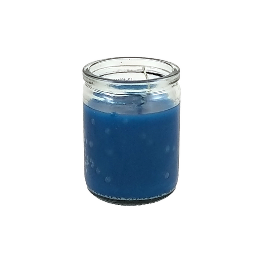 50 hour jar candle in blue