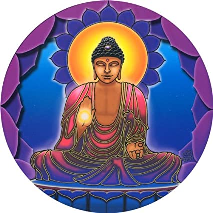 buddha light window sticker