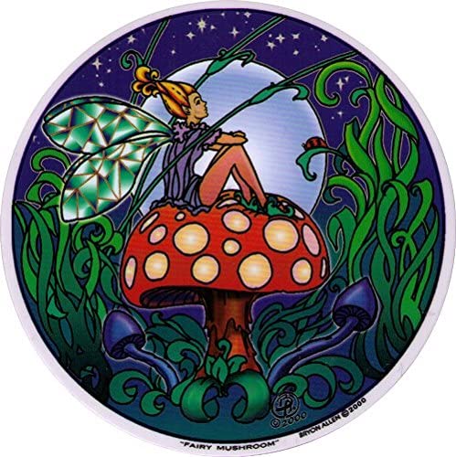 fairy mushroom window sticker