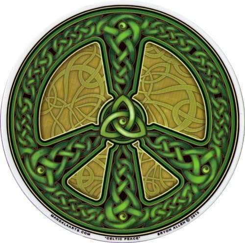 celtic peace window sticker