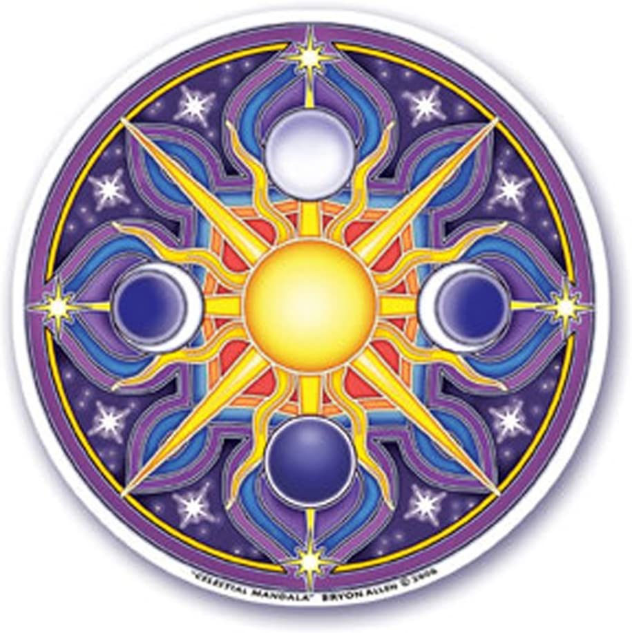 celestial mandala window sticker