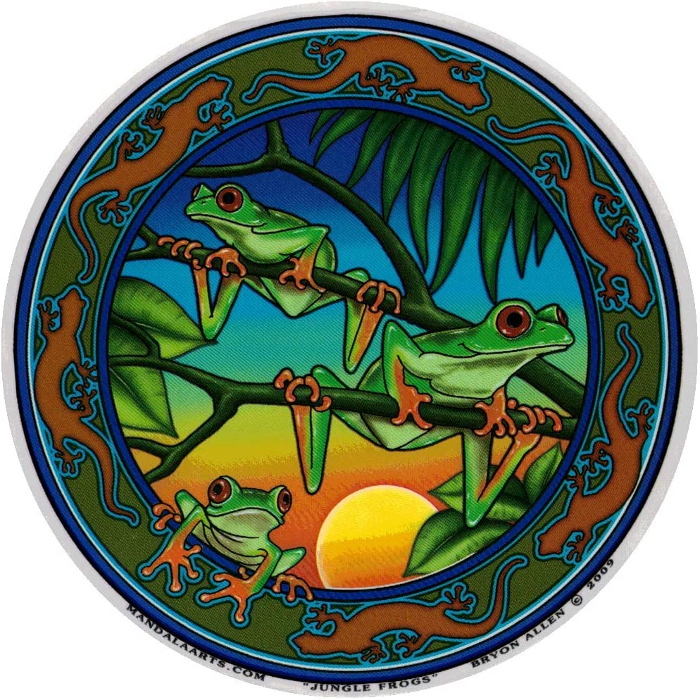 jungle frog window sticker