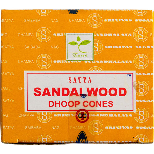 12 pack of Satya Sandalwood cones