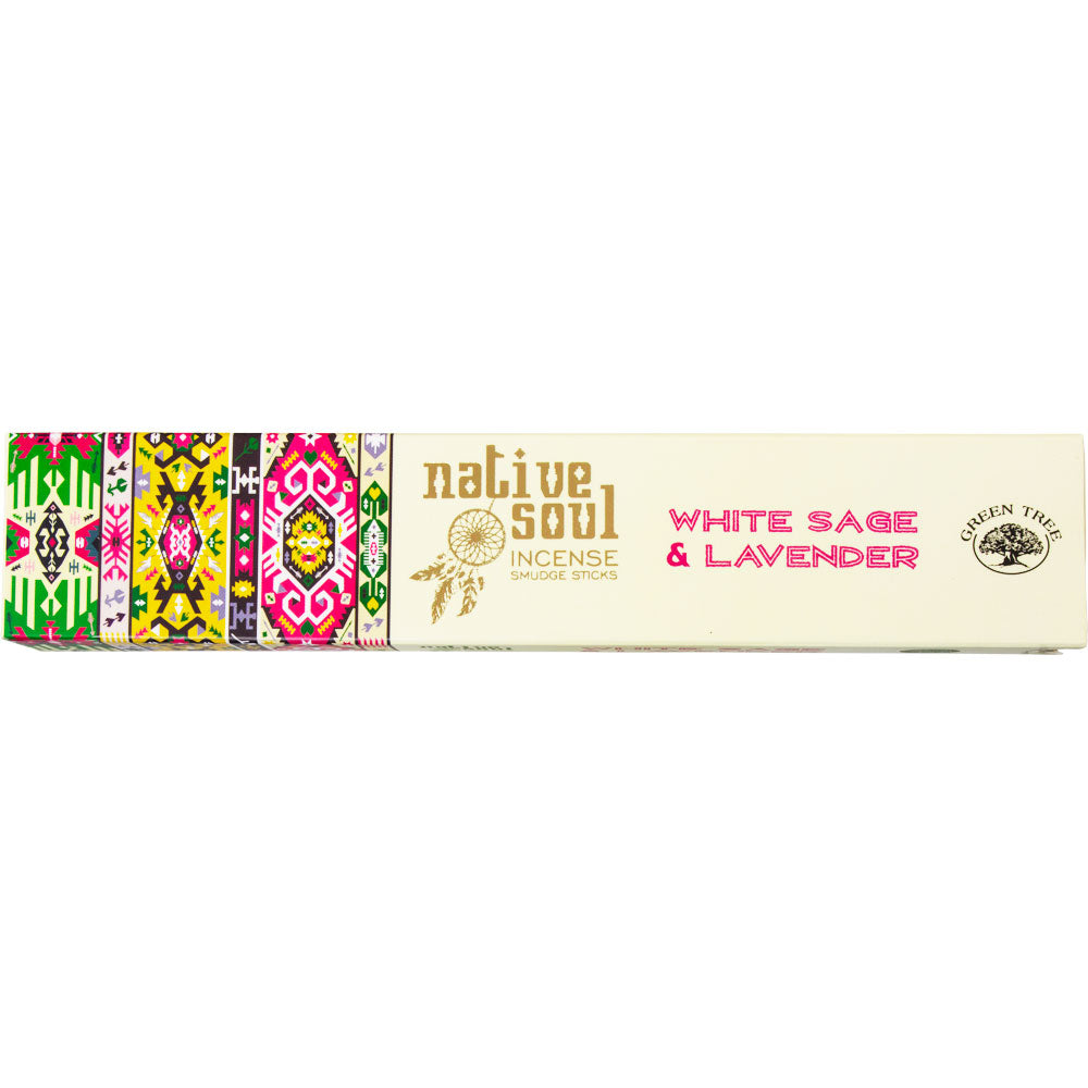 Pack of Native Soul Incense Smudge Sticks incense in White Sage and Lavender