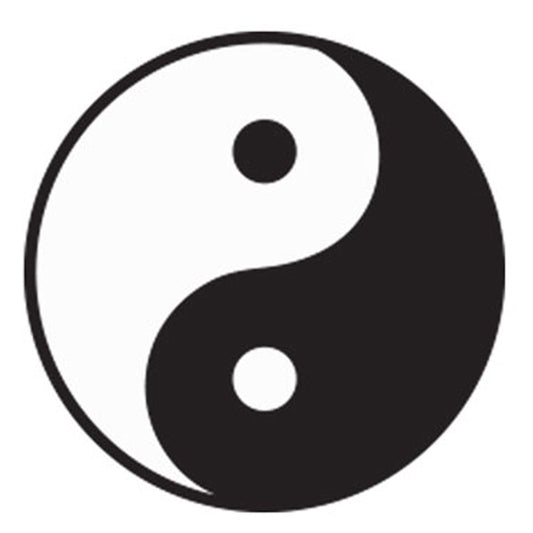 yin yang symbol iron-on patch