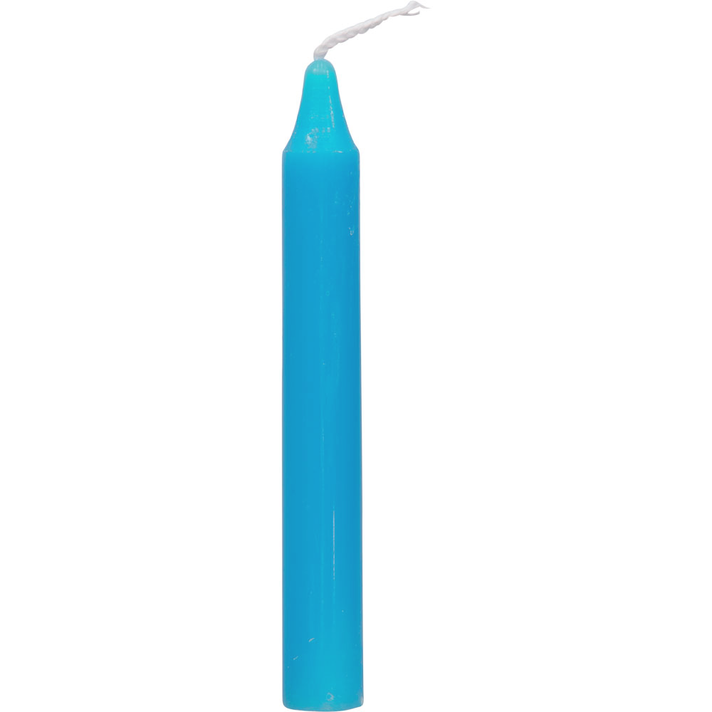light blue chime candle